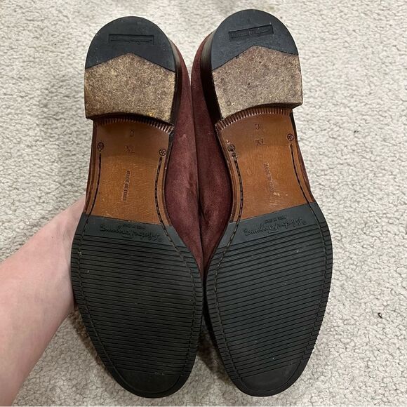 Salvatore Ferragamo Sport Brown Suede Penny Loafers - Picture 3 of 6